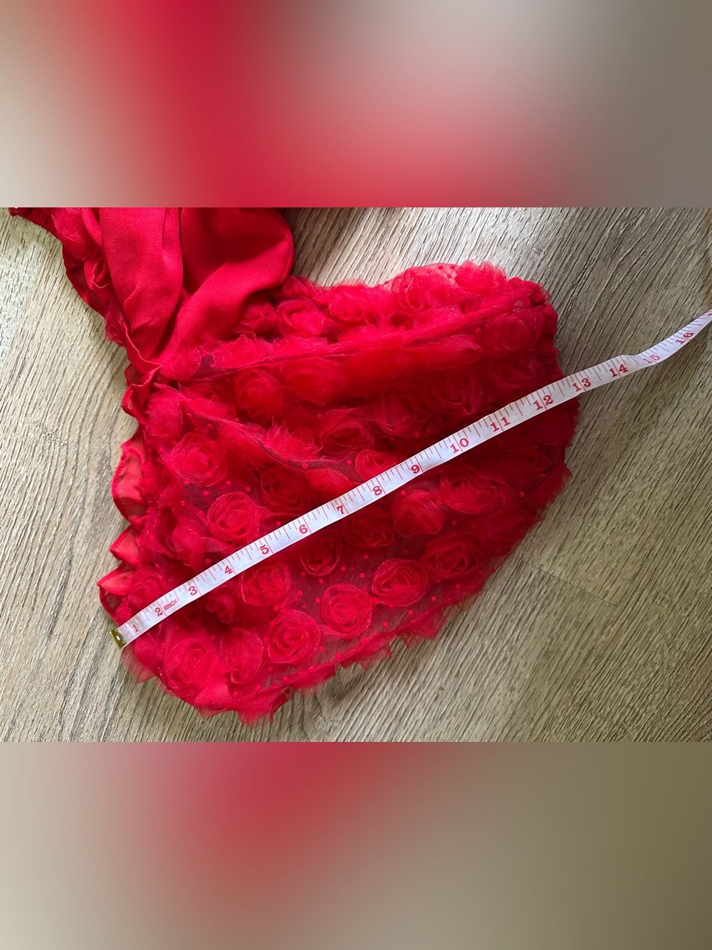 For Love & Lemons Hannah Mini Dress in Red Small - Picture 13 of 14
